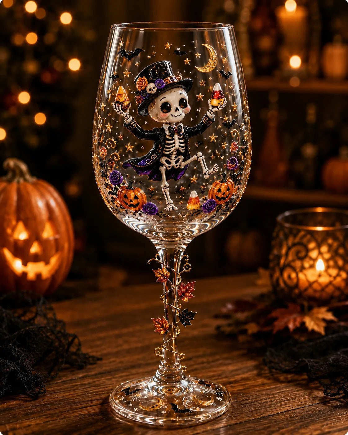 Christmas 3D Wine Glass Set – 6-Piece Holiday Goblet Gift Box for Festive Parties & Entertaining
