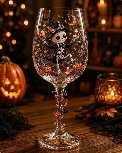 Christmas 3D Wine Glass Set – 6-Piece Holiday Goblet Gift Box for Festive Parties & Entertaining