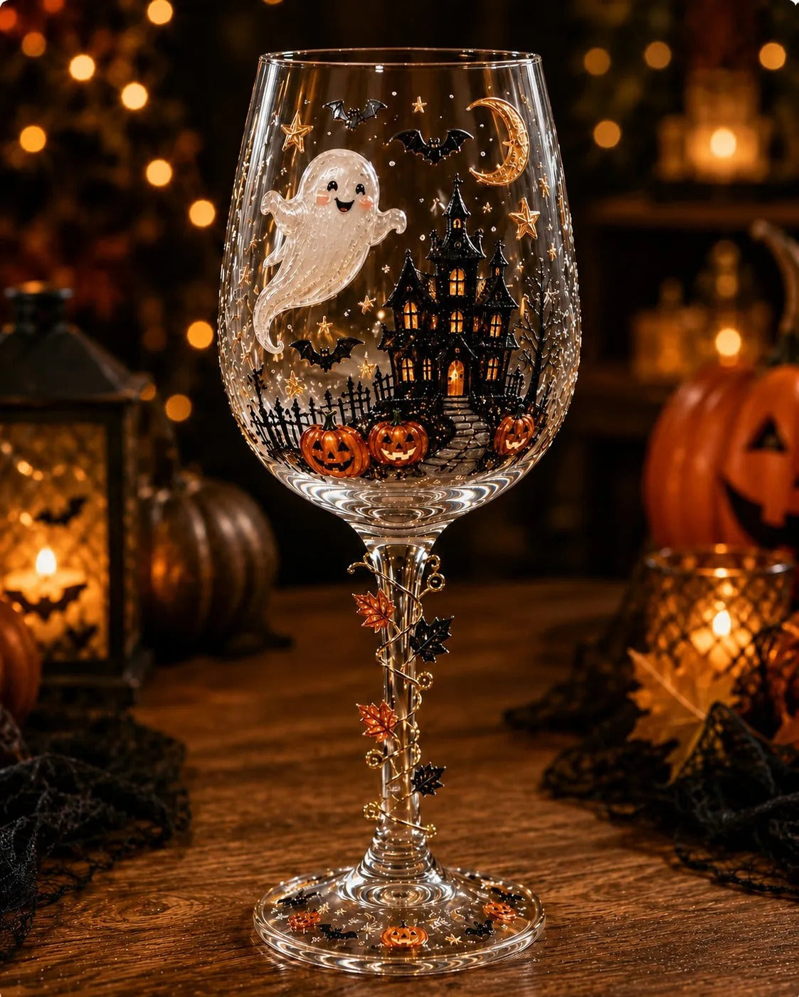 Christmas 3D Wine Glass Set – 6-Piece Holiday Goblet Gift Box for Festive Parties & Entertaining