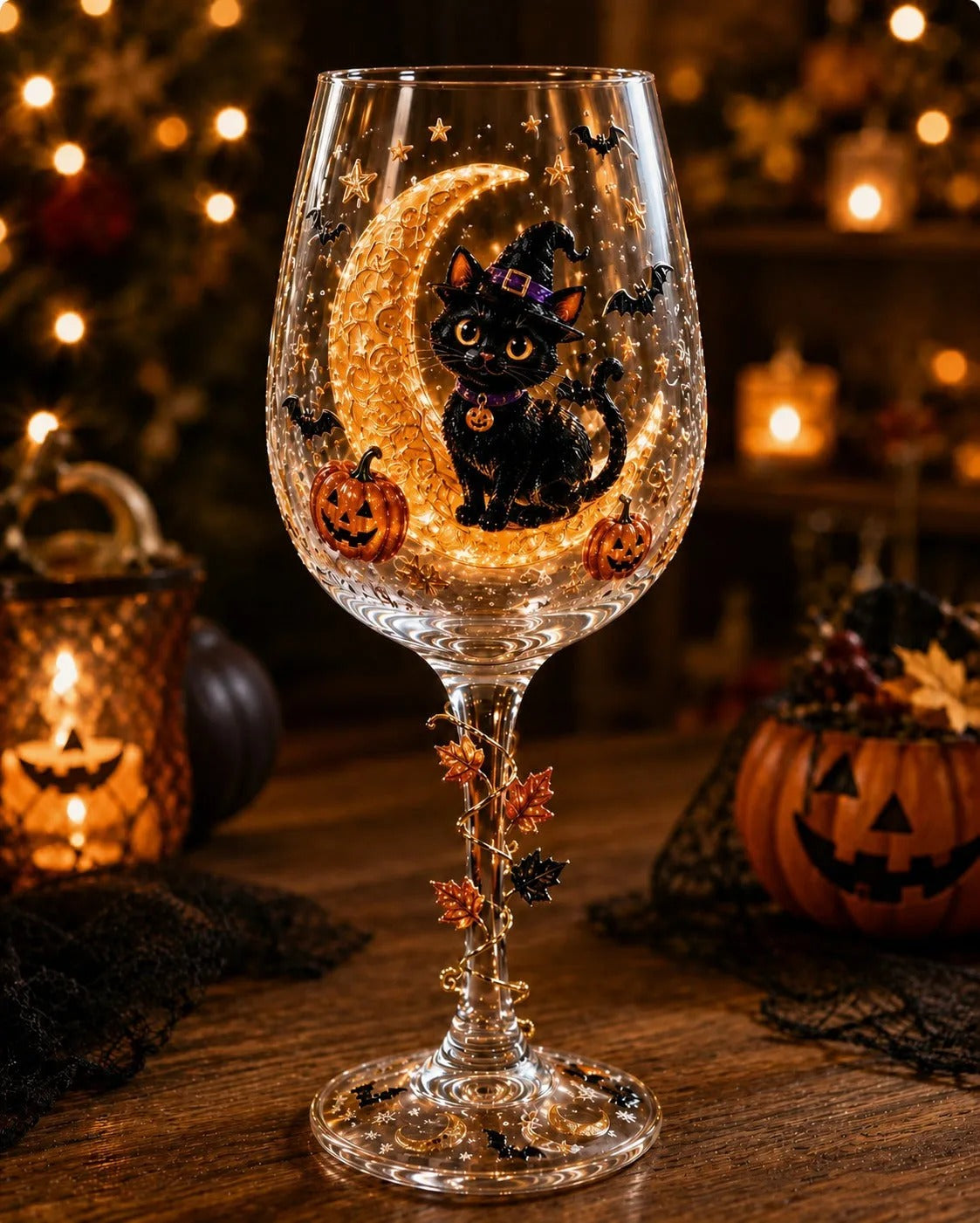 Christmas 3D Wine Glass Set – 6-Piece Holiday Goblet Gift Box for Festive Parties & Entertaining